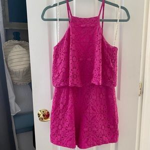 Lilly Pulitzer: Celyn Romper (Magenta)